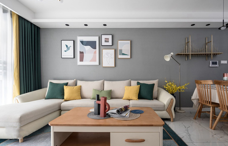 89㎡藍(lán)灰+北歐，小戶型空間不浪費(fèi)1㎡！