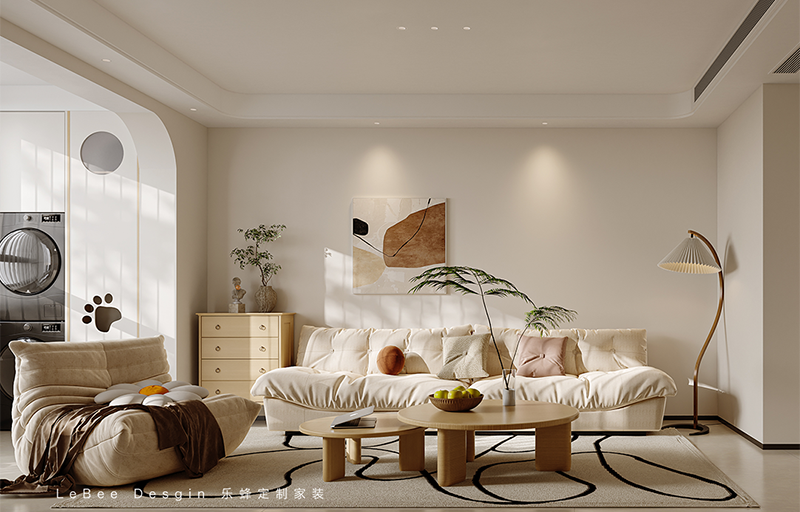 國檢小區79㎡奶油原木風