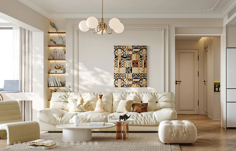 綠景新苑91㎡法式奶油風(fēng)