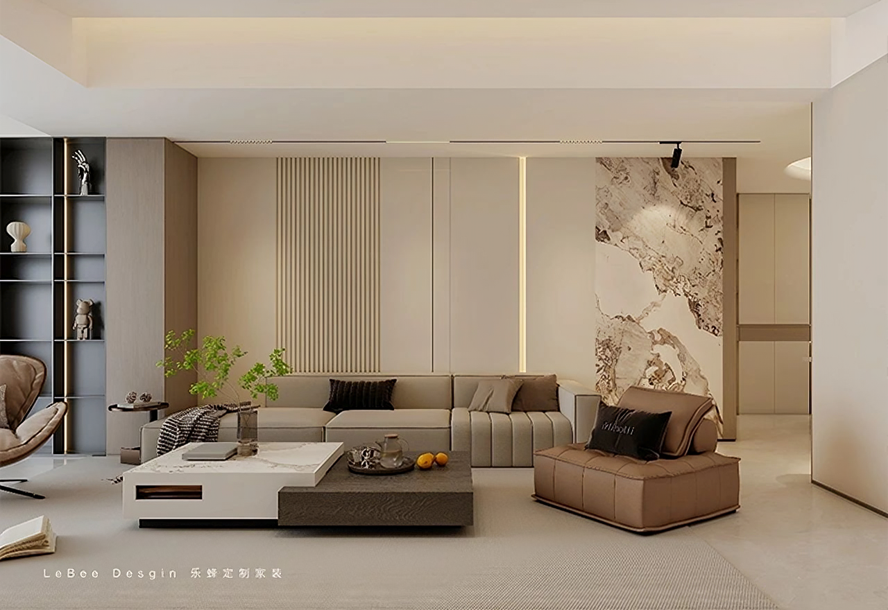 深圳·中信領(lǐng)航里程花園｜140㎡暖咖系現(xiàn)代輕奢，詮釋沉穩(wěn)內(nèi)斂的高級感